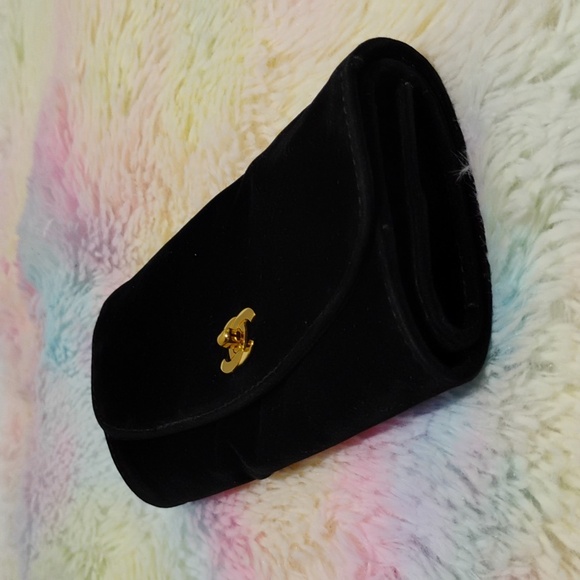 SALE! Auth CHANEL Bag Jewelry Tray Insert Velour Coco Mark W Turn Lock Closure - Picture 3 of 16